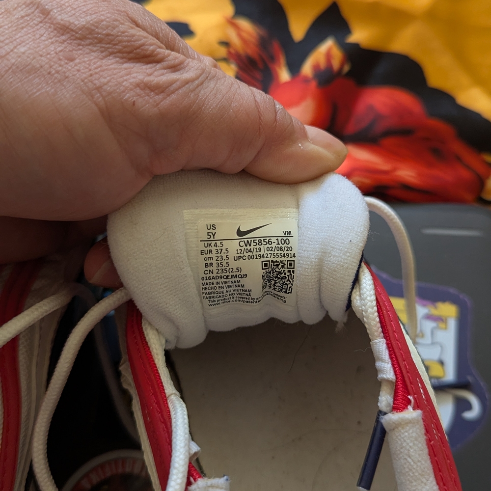 Nike Kids Red and White Shoes